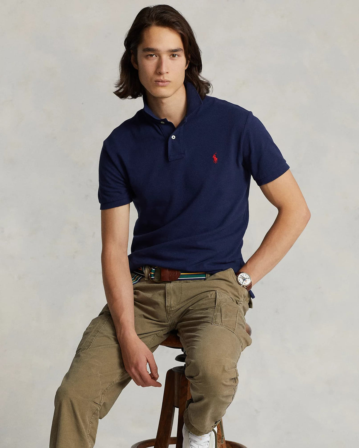 Tailored Fit Performance Polo Shirt - Navy