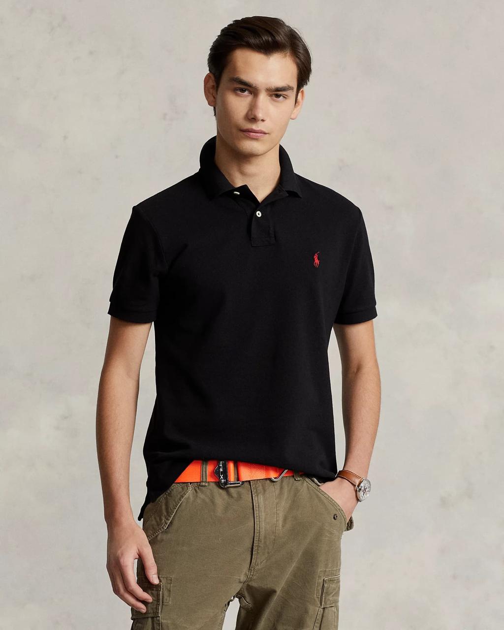 Tailored Fit Performance Polo Shirt - Black